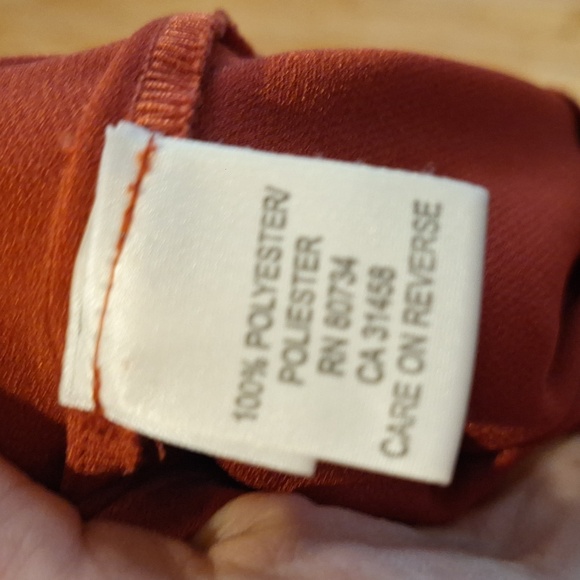 BCBGMaxAzria Halter Maxi Satin Dress Brick Red Size XS - Picture 9 of 10